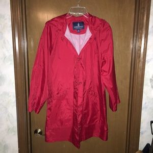 London Fog Women's Ltd Edition Rain Coat Red XS